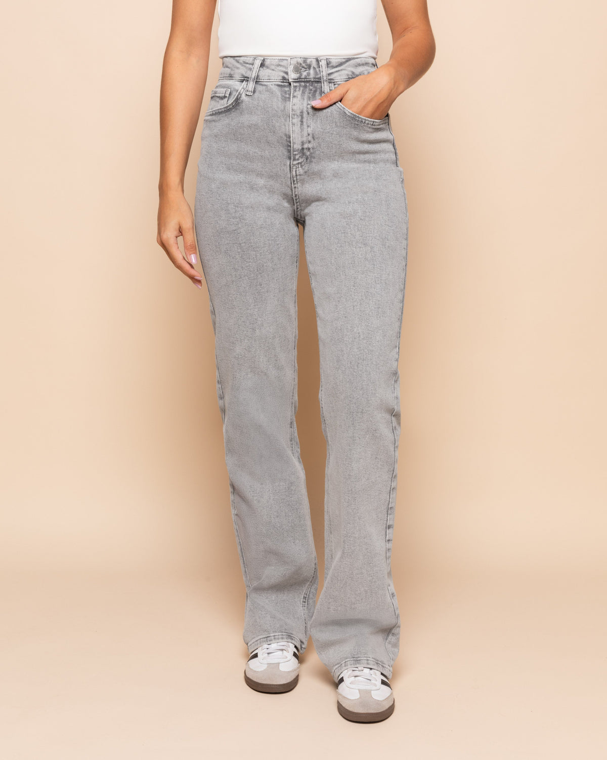 Aitana | Vaqueros Grises Bootcut