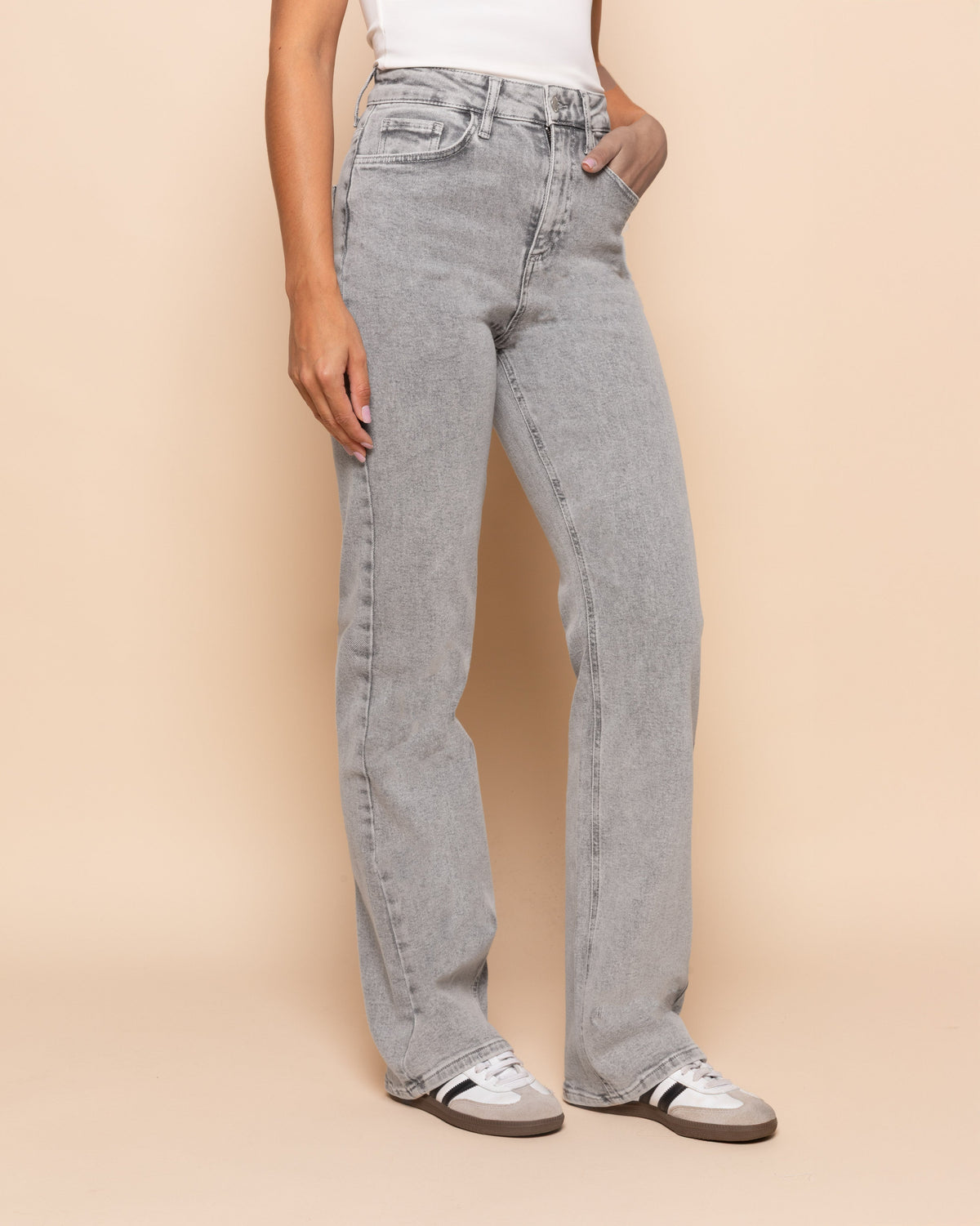 Aitana | Vaqueros Grises Bootcut