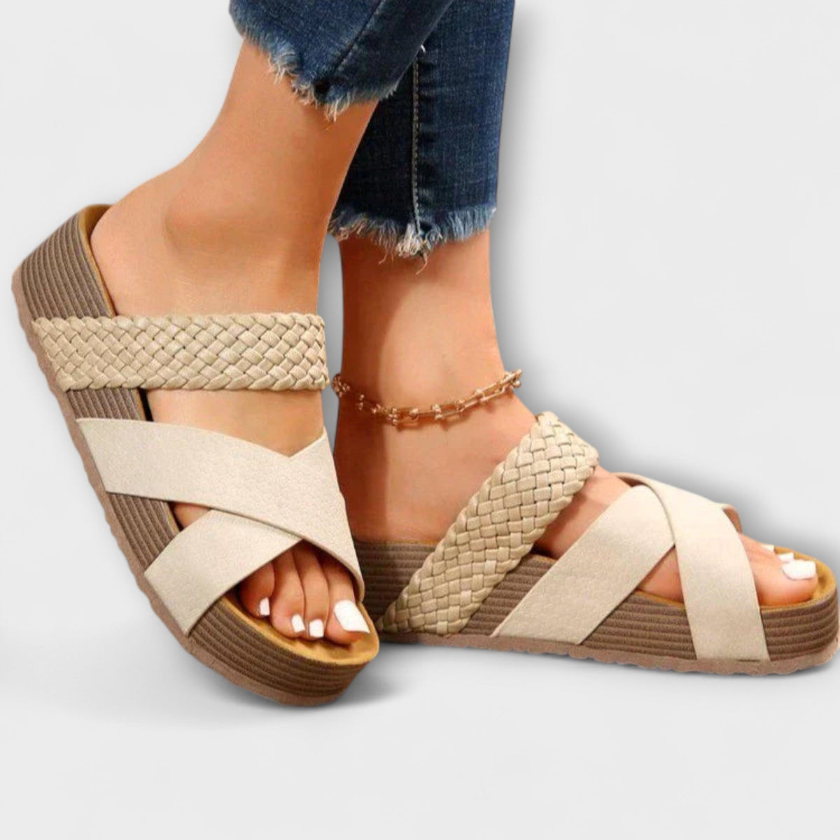 Valentina | Sandalias de Cuero Trenzado