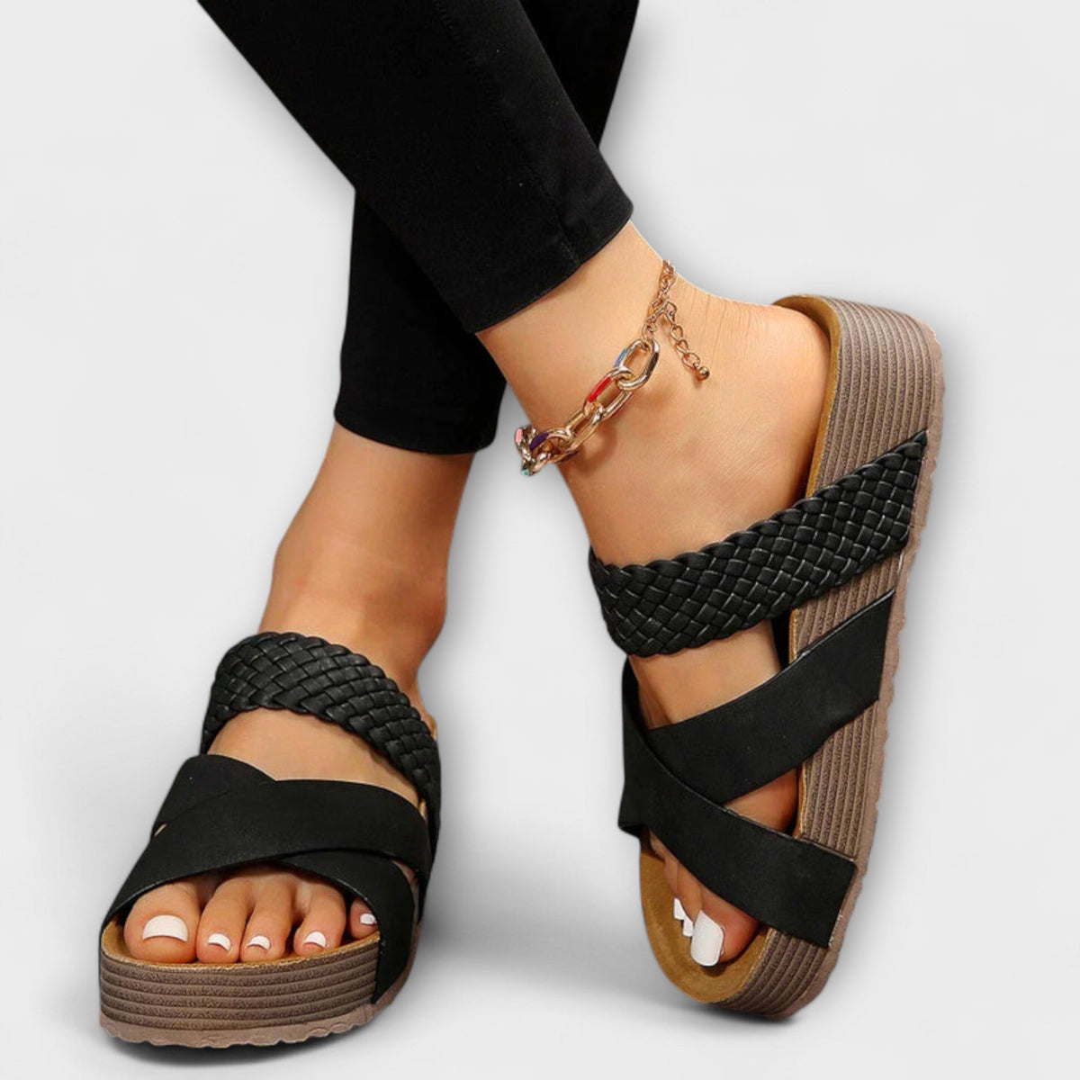 Valentina | Sandalias de Cuero Trenzado